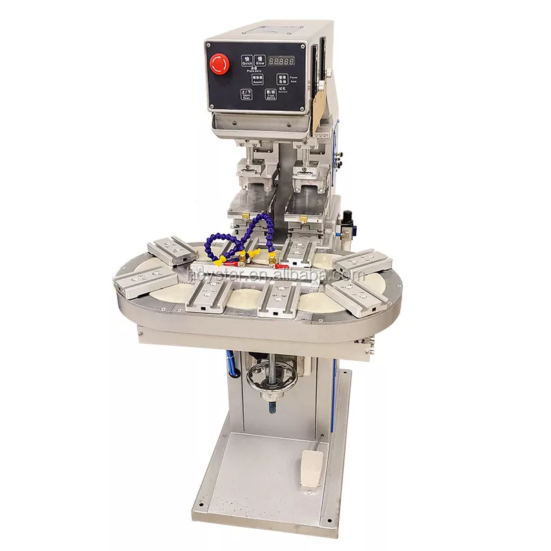 Μηχάνημα εκτύπωσης δύο χρωματιστών περιστροφικών επιτραπέζιων μαξιλαριών